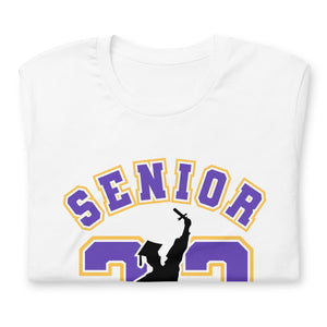 Senior 23 Unisex t-shirt (gold/purple)