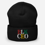 Load image into Gallery viewer, &quot;BLK CEO&quot; Cuffed Beanie
