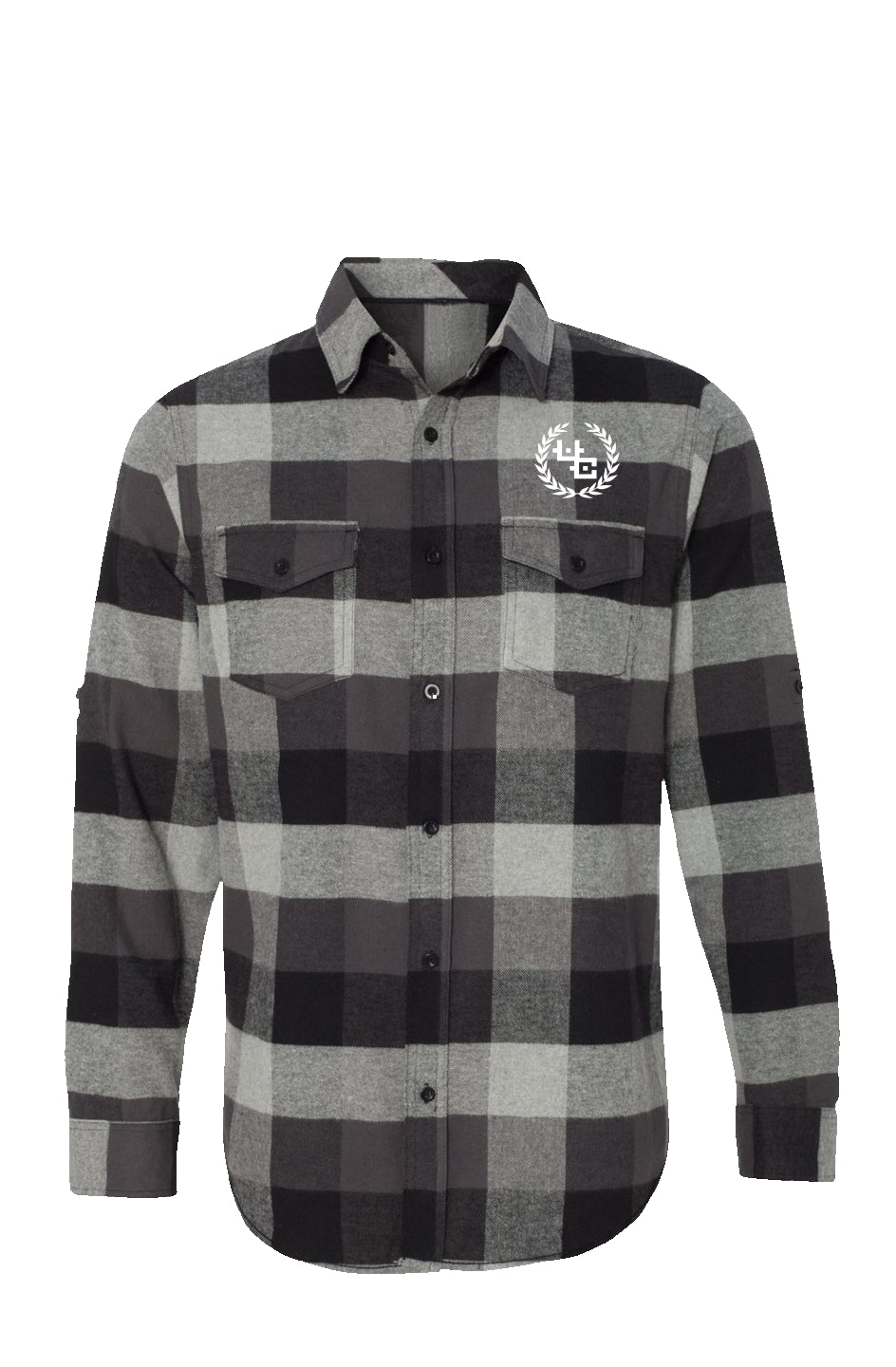 "UC Reef" Long Sleeve Flannel Grey And Black