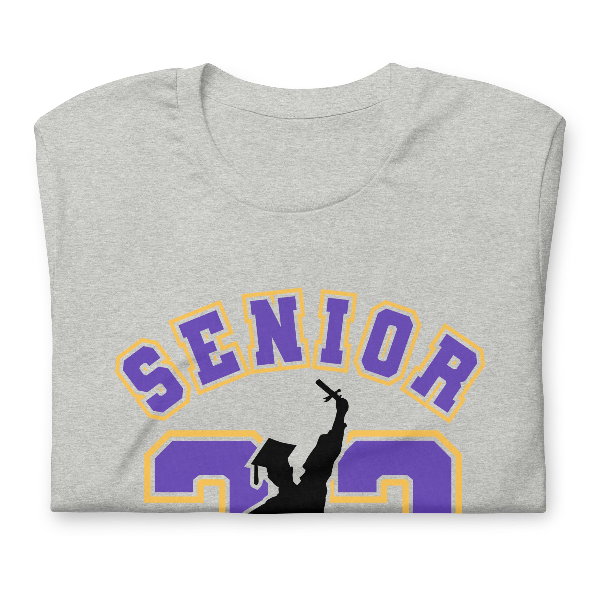 Senior 23 Unisex t-shirt (gold/purple)