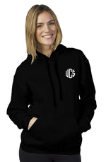 Load image into Gallery viewer, UCS Monogram unisex tultex pullover hoody (black)
