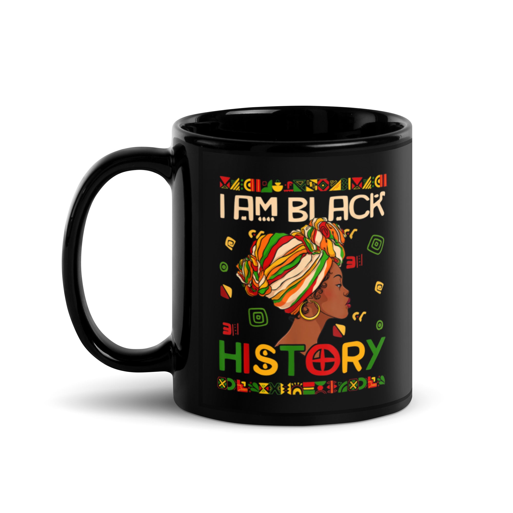"Black History" Black Glossy Mug