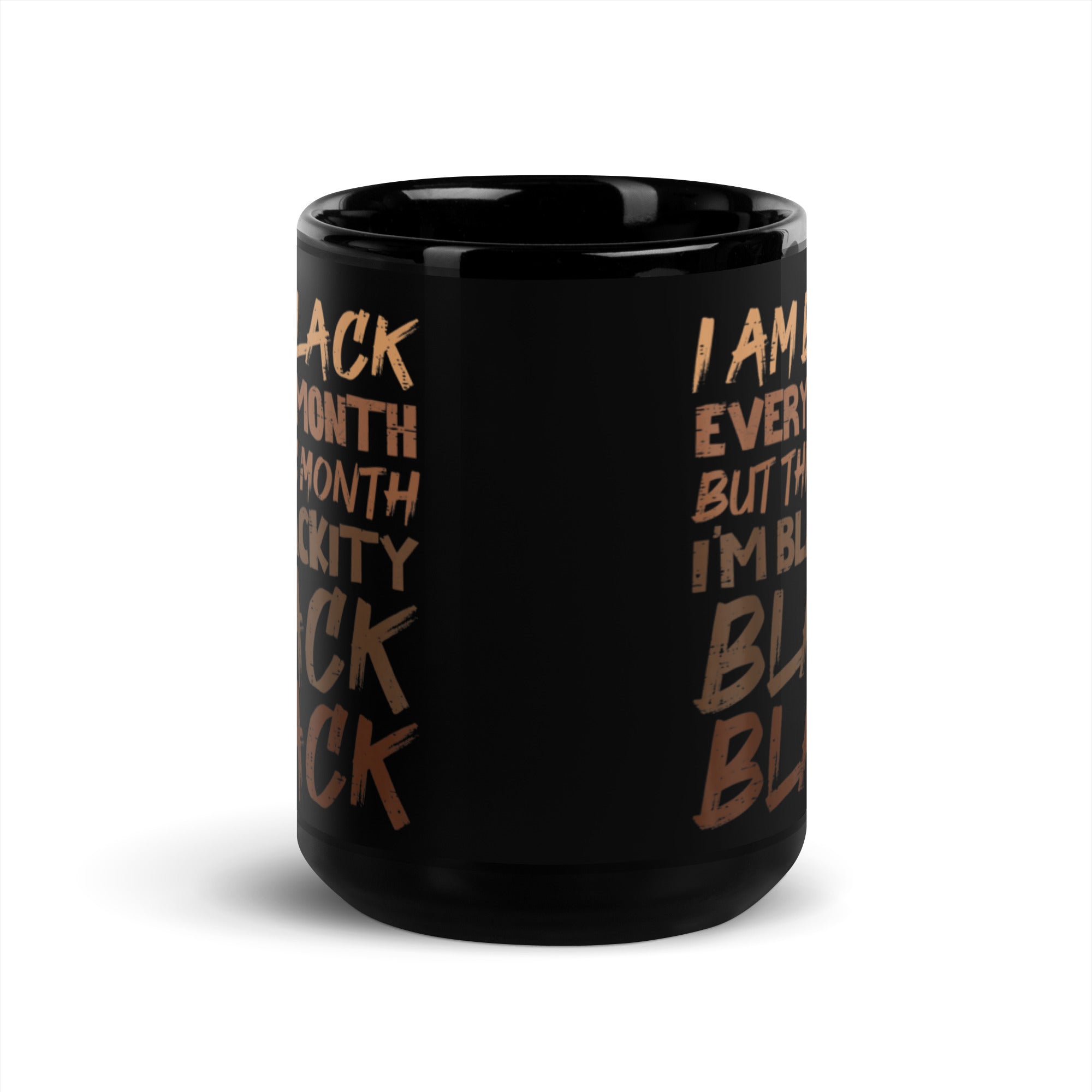 "BLICKITY BLACK" Black Glossy Mug