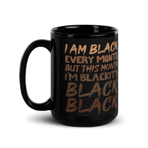 "BLICKITY BLACK" Black Glossy Mug