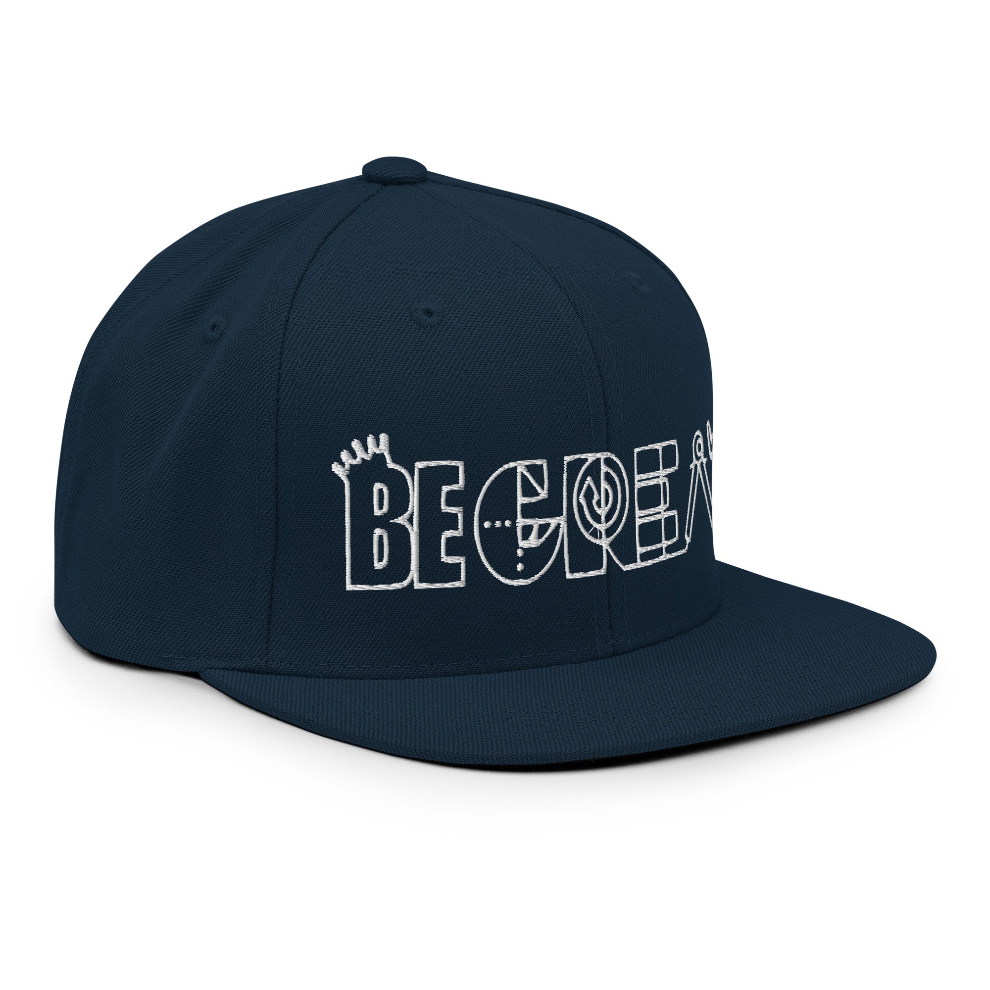 "BE GREAT" (Architect) Snapback Hat (wht)