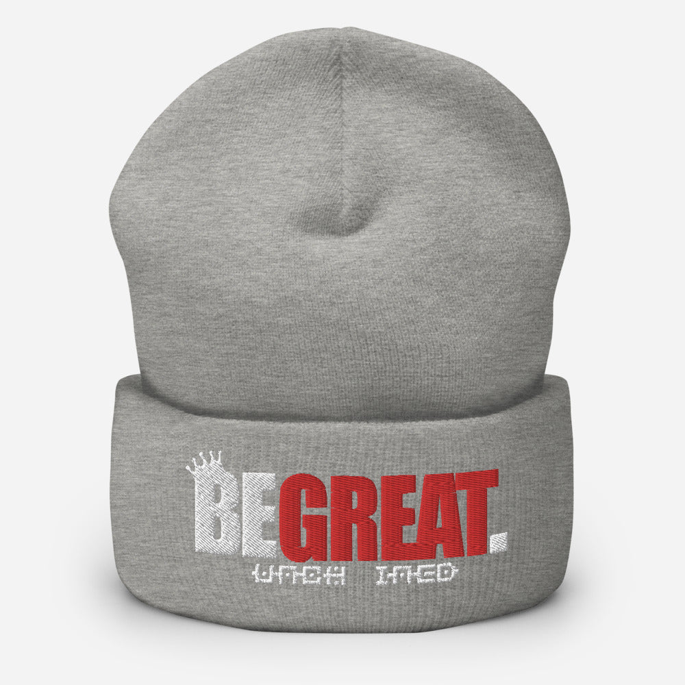 "BE GREAT" Cuffed Beanie