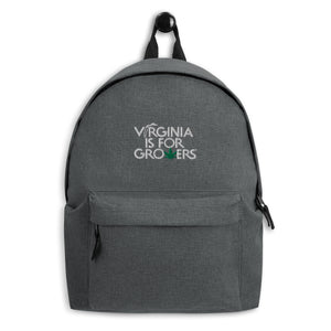 "VA is for Growers" Embroidered Backpack
