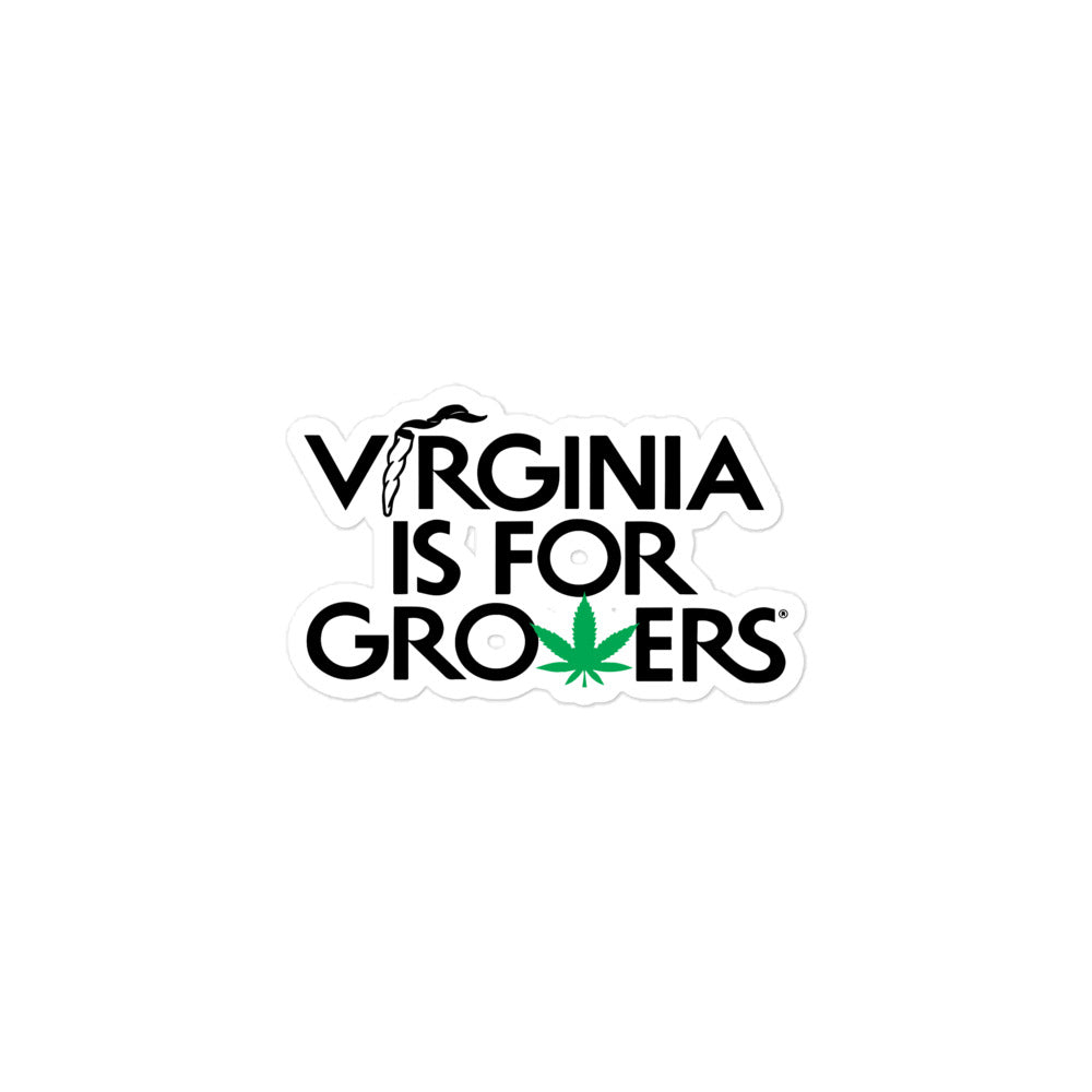 "VA is for Growers" Bubble-free stickers
