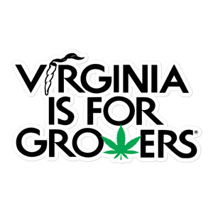 "VA is for Growers" Bubble-free stickers