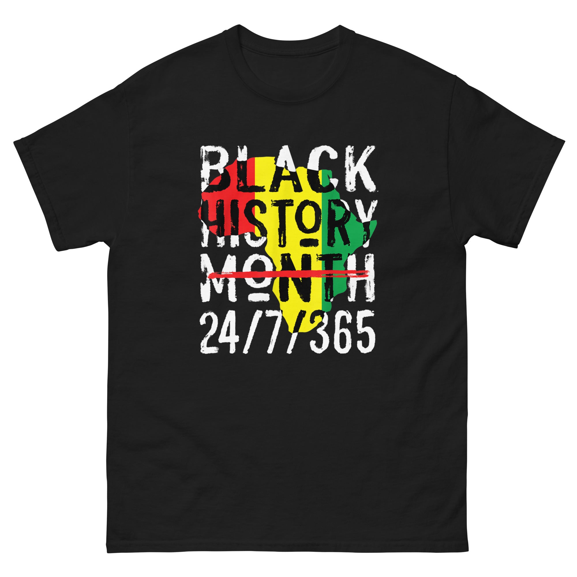 "BLACK HISTORY 24/7/365" Men's classic tee