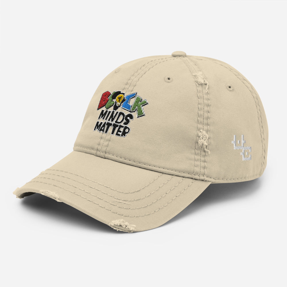 "BLACK MINDS MATTER" Distressed Dad Hat