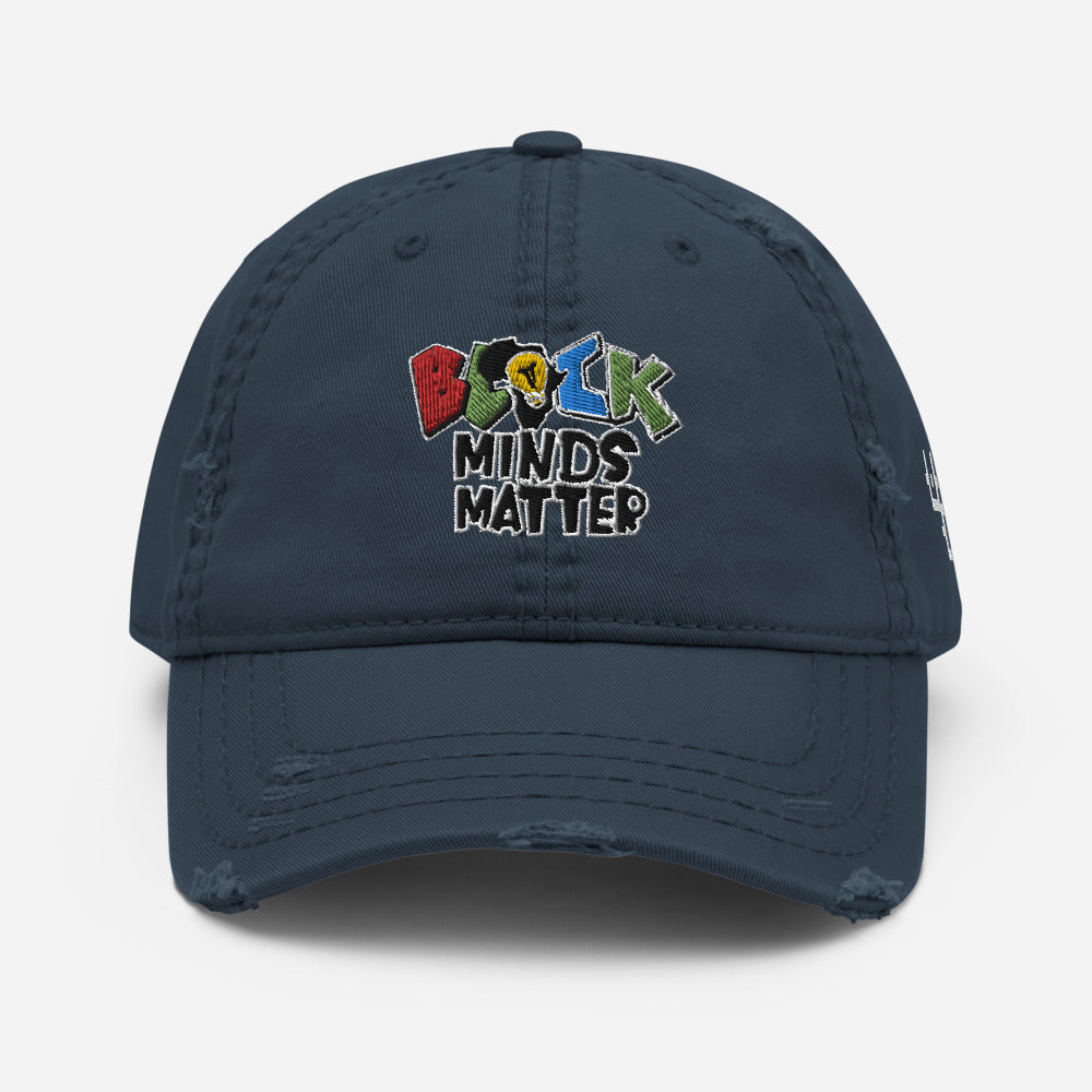 "BLACK MINDS MATTER" Distressed Dad Hat