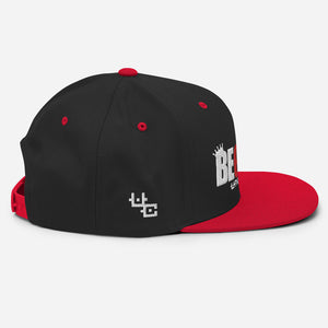 "BE GREAT" Snapback Hat (white/red)