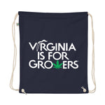 Load image into Gallery viewer, &quot;VA is for Growers&quot; Organic cotton drawstring bag
