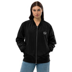 Load image into Gallery viewer, UC Reef logo Premium bomber jacket (black/white)

