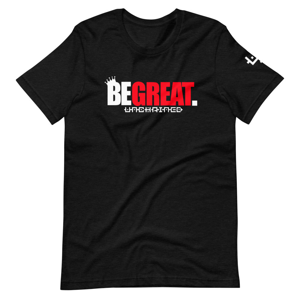 "BE GREAT" Short-Sleeve T-Shirt (white/red)