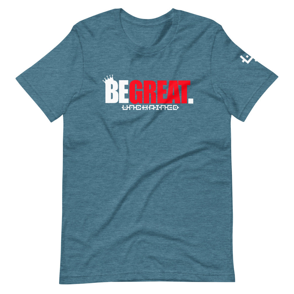 "BE GREAT" Short-Sleeve T-Shirt (white/red)