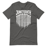 Load image into Gallery viewer, &quot;Juneteenth Flag&quot; Unisex t-shirt (wht)
