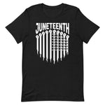 Load image into Gallery viewer, &quot;Juneteenth Flag&quot; Unisex t-shirt (wht)
