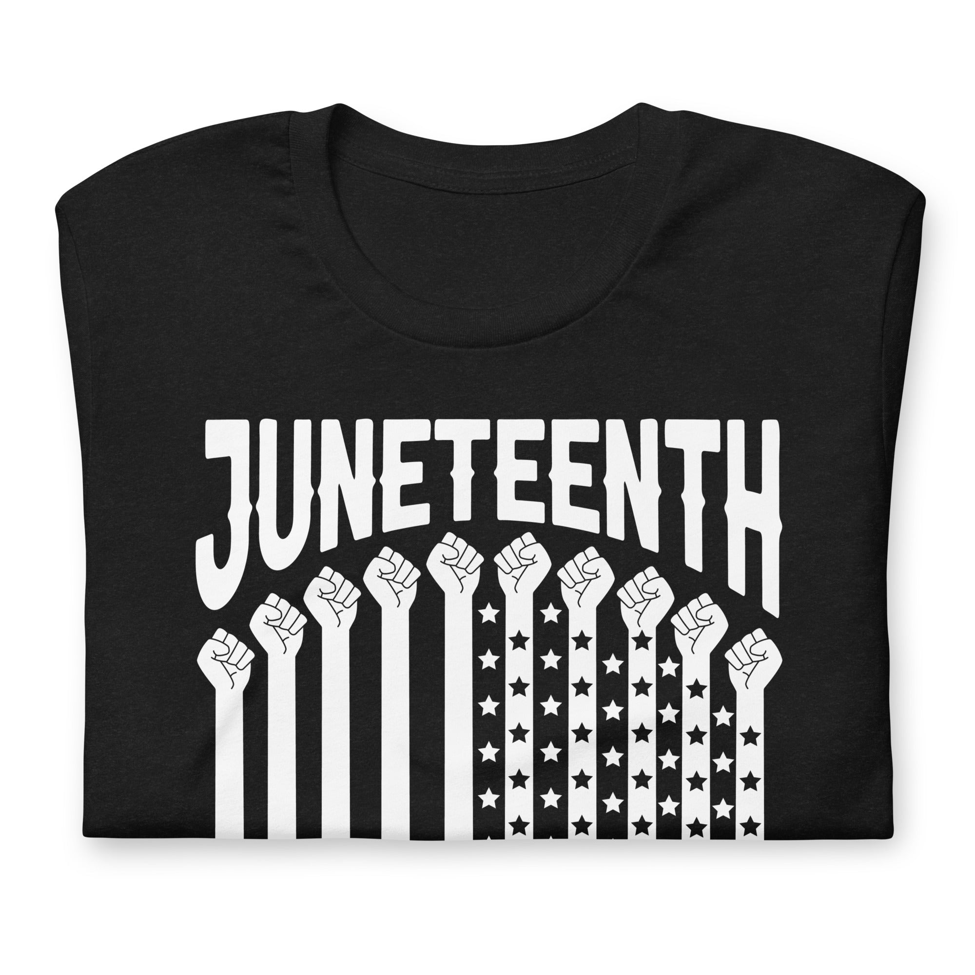 "Juneteenth Flag" Unisex t-shirt (wht)