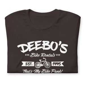 "DEEBO's Bike Rentals" Short-sleeve t-shirt