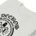 Load image into Gallery viewer, &quot;DEEBO&#39;s Lock Pick Service&quot; Short-sleeve t-shirt (blk)
