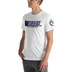 Load image into Gallery viewer, &quot;BE GREAT&quot; (B-More)  unisex t-shirt (Blk/Purple)
