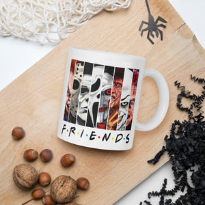 "HALLOWEEN FRIENDS" White glossy mug