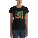 Load image into Gallery viewer, &quot;Just Blessed&quot; Women&#39;s short sleeve t-shirt
