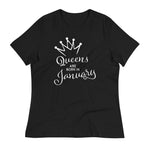 Load image into Gallery viewer, &quot;January Queen&quot; Women&#39;s Relaxed T-Shirt (white)
