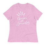 Load image into Gallery viewer, &quot;January Queen&quot; Women&#39;s Relaxed T-Shirt (white)
