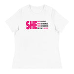 Load image into Gallery viewer, &quot;SHE&quot; Women&#39;s Relaxed T-Shirt
