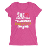Load image into Gallery viewer, &quot;She Understood&quot; Ladies&#39; short sleeve t-shirt (wht)
