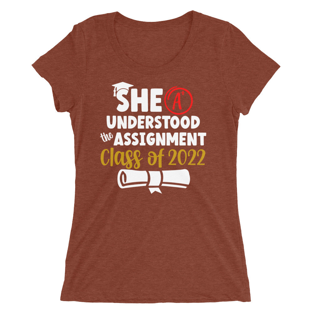 "She Understood" Ladies' short sleeve t-shirt (wht)