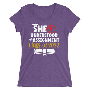 "She Understood" Ladies' short sleeve t-shirt (wht)