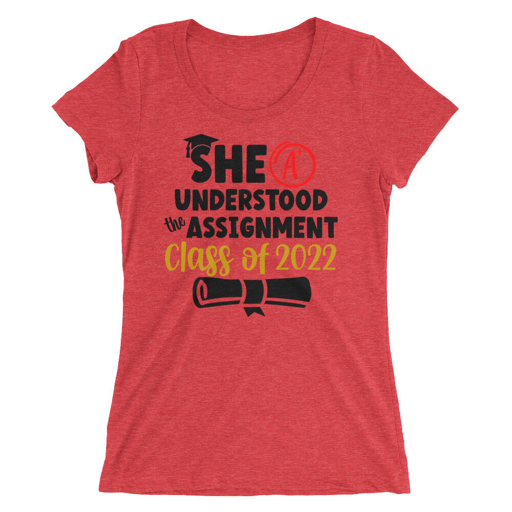 "She Understood" Ladies' short sleeve t-shirt (blk)