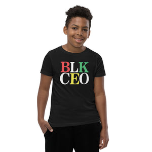 "BLK CEO" Youth Short Sleeve T-Shirt (light)